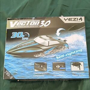Yezi Vector30 Remote Control Racing Boat - yellow and white